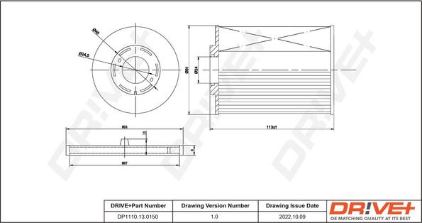Dr!ve+ DP1110.13.0150 - Паливний фільтр autocars.com.ua
