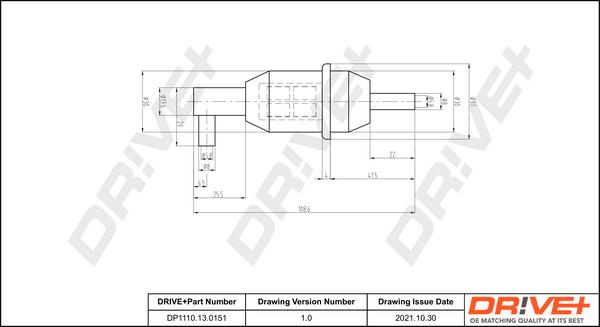 Dr!ve+ DP1110.13.0151 - Паливний фільтр autocars.com.ua