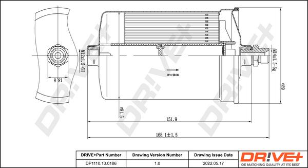 Dr!ve+ DP1110.13.0186 - Топливный фильтр autodnr.net