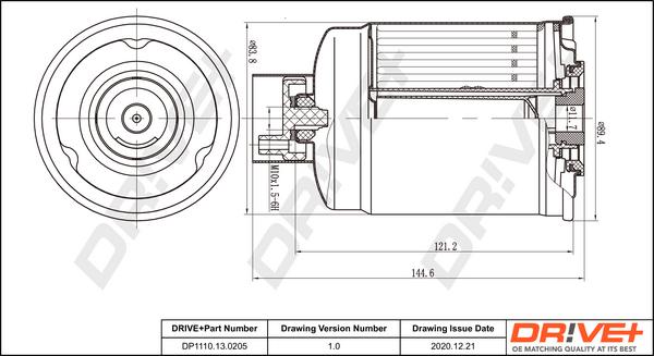 Dr!ve+ DP1110.13.0205 - Паливний фільтр autocars.com.ua