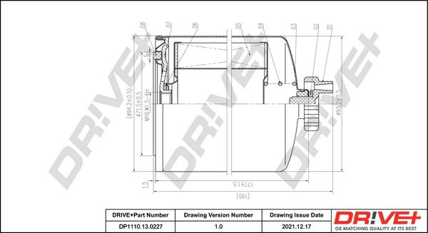 Dr!ve+ DP1110.13.0227 - Паливний фільтр autocars.com.ua