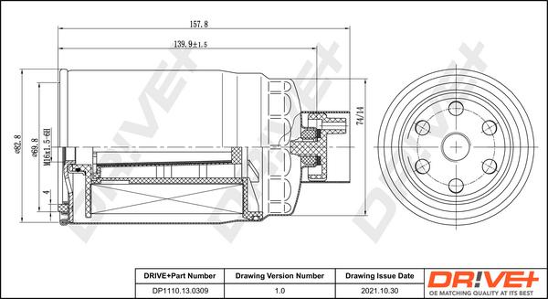 Dr!ve+ DP1110.13.0309 - Паливний фільтр autocars.com.ua