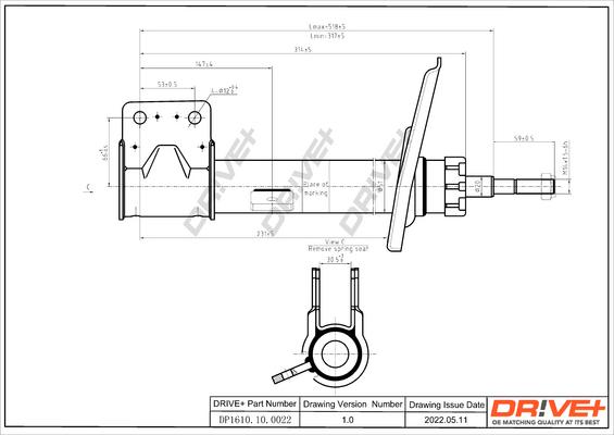 Dr!ve+ DP1610.10.0022 - Амортизатор autocars.com.ua