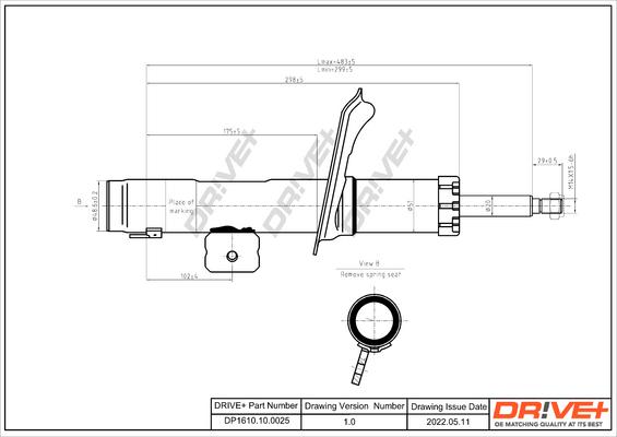 Dr!ve+ DP1610.10.0025 - Амортизатор autocars.com.ua