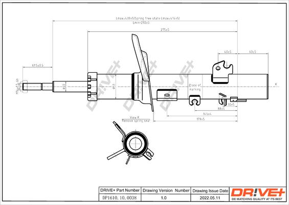 Dr!ve+ DP1610.10.0038 - Амортизатор autocars.com.ua