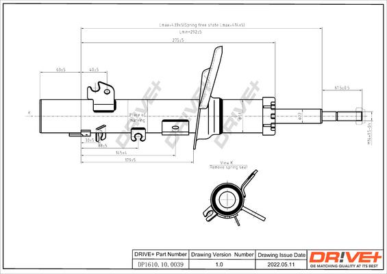 Dr!ve+ DP1610.10.0039 - Амортизатор autocars.com.ua