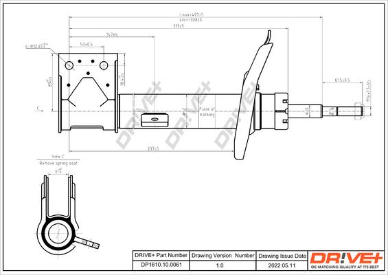 Dr!ve+ DP1610.10.0061 - Амортизатор autocars.com.ua