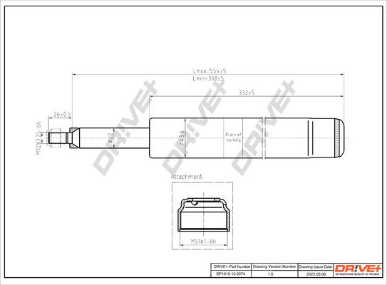 Dr!ve+ DP1610.10.0074 - Амортизатор autocars.com.ua