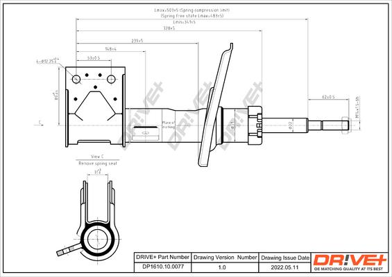 Dr!ve+ DP1610.10.0077 - Амортизатор autocars.com.ua