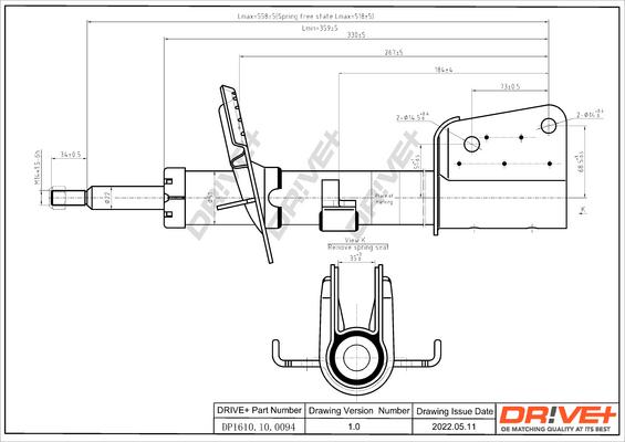 Dr!ve+ DP1610.10.0094 - Амортизатор autocars.com.ua