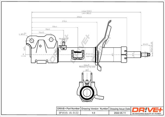 Dr!ve+ DP1610.10.0122 - Амортизатор autocars.com.ua