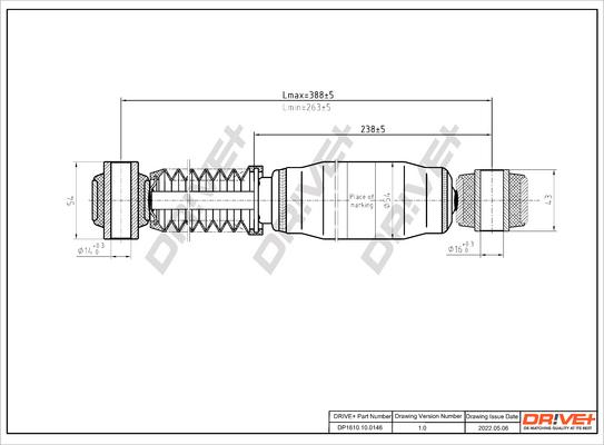 Dr!ve+ DP1610.10.0146 - Амортизатор autocars.com.ua