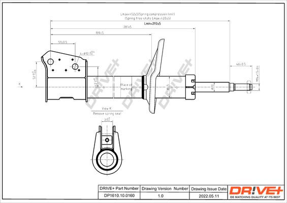 Dr!ve+ DP1610.10.0160 - Амортизатор autocars.com.ua