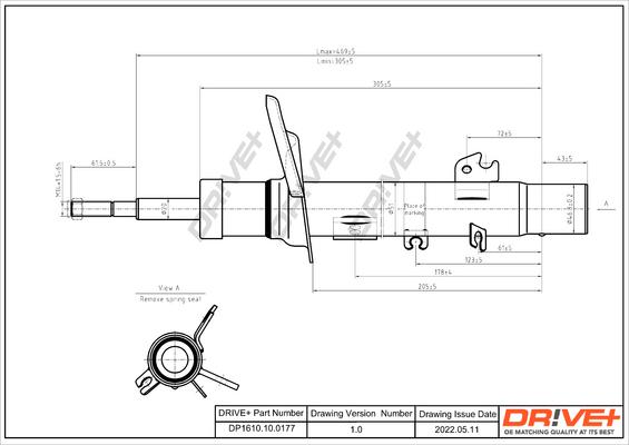 Dr!ve+ DP1610.10.0177 - Амортизатор autocars.com.ua