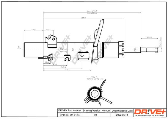 Dr!ve+ DP1610.10.0185 - Амортизатор autocars.com.ua