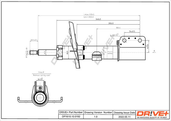 Dr!ve+ DP1610.10.0192 - Амортизатор autocars.com.ua