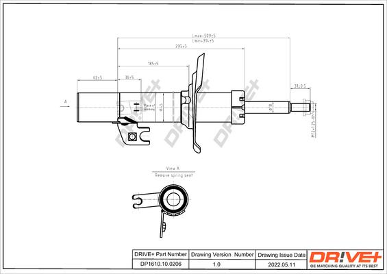 Dr!ve+ DP1610.10.0206 - Амортизатор autocars.com.ua