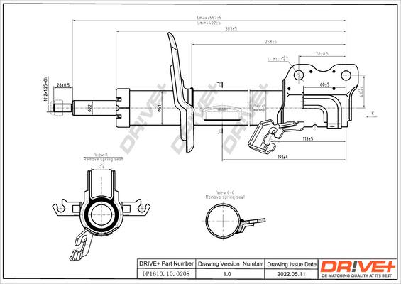 Dr!ve+ DP1610.10.0208 - Амортизатор autocars.com.ua