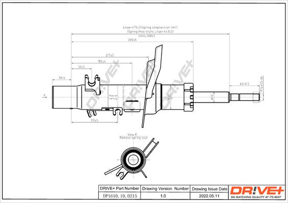 Dr!ve+ DP1610.10.0215 - Амортизатор autocars.com.ua