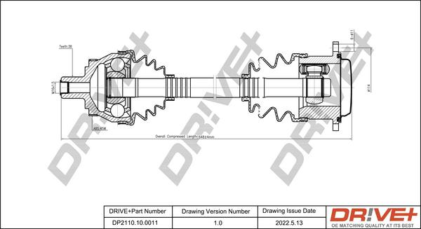 Dr!ve+ DP2110.10.0011 - Приводний вал autocars.com.ua