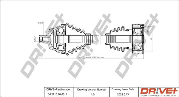 Dr!ve+ DP2110.10.0014 - Приводний вал autocars.com.ua