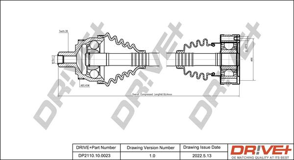 Dr!ve+ DP2110.10.0023 - Приводний вал autocars.com.ua