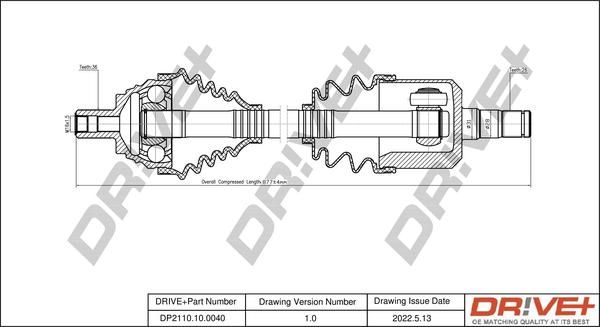 Dr!ve+ DP2110.10.0040 - Приводной вал autodnr.net