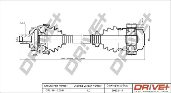 Dr!ve+ DP2110.10.0054 - Приводной вал autodnr.net