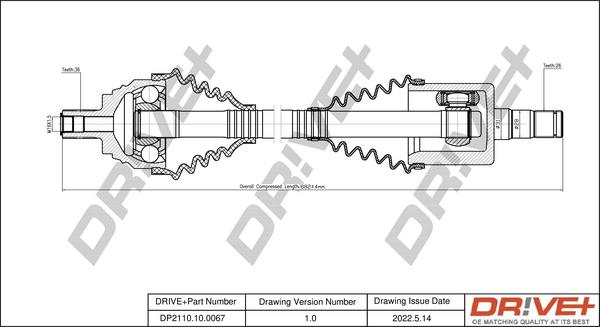 Dr!ve+ DP2110.10.0067 - Приводной вал autodnr.net