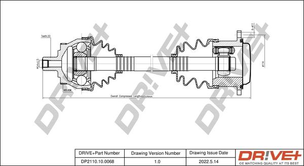 Dr!ve+ DP2110.10.0068 - Приводной вал autodnr.net