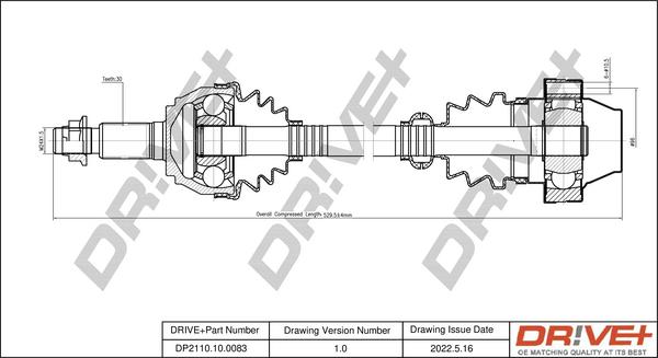 Dr!ve+ DP2110.10.0083 - Приводний вал autocars.com.ua