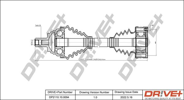 Dr!ve+ DP2110.10.0094 - Приводной вал autodnr.net