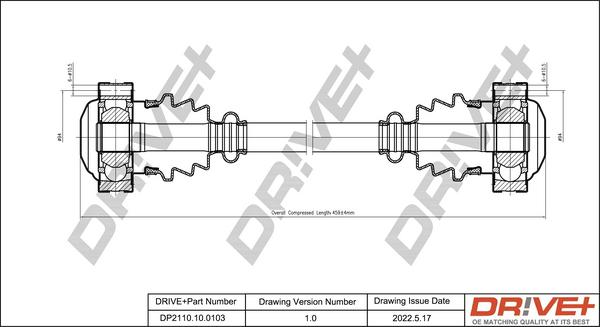 Dr!ve+ DP2110.10.0103 - Приводний вал autocars.com.ua