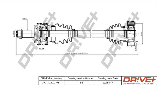 Dr!ve+ DP2110.10.0108 - Приводний вал autocars.com.ua