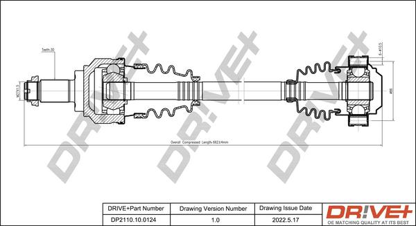 Dr!ve+ DP2110.10.0124 - Приводний вал autocars.com.ua