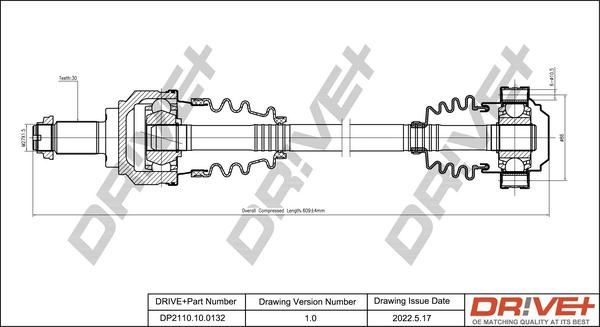 Dr!ve+ DP2110.10.0132 - Приводний вал autocars.com.ua