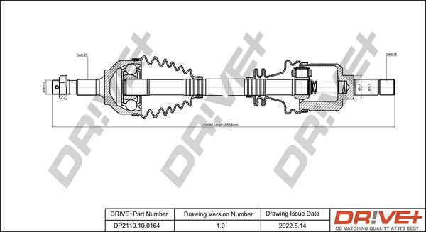 Dr!ve+ DP2110.10.0164 - Приводной вал autodnr.net