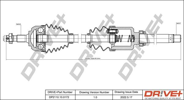 Dr!ve+ DP2110.10.0172 - Приводний вал autocars.com.ua