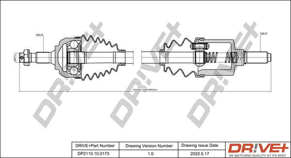 Dr!ve+ DP2110.10.0173 - Приводний вал autocars.com.ua