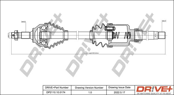 Dr!ve+ DP2110.10.0174 - Приводний вал autocars.com.ua