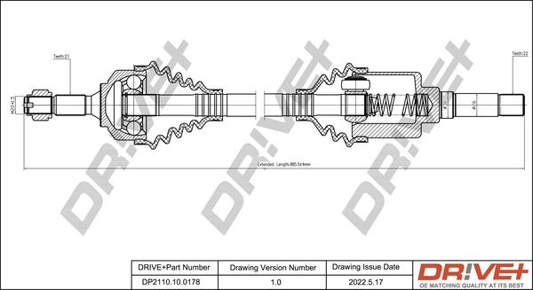 Dr!ve+ DP2110.10.0178 - Приводной вал autodnr.net