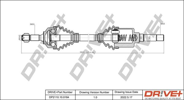 Dr!ve+ DP2110.10.0184 - Приводной вал autodnr.net