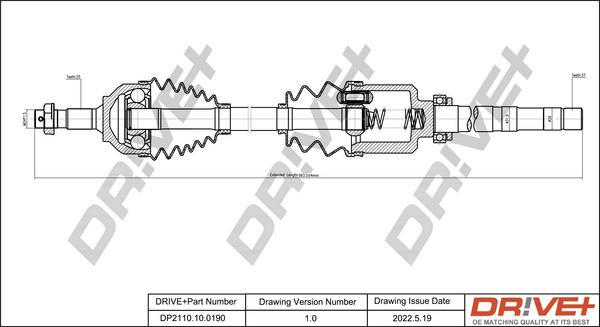 Dr!ve+ DP2110.10.0190 - Приводний вал autocars.com.ua