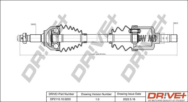 Dr!ve+ DP2110.10.0203 - Приводной вал autodnr.net