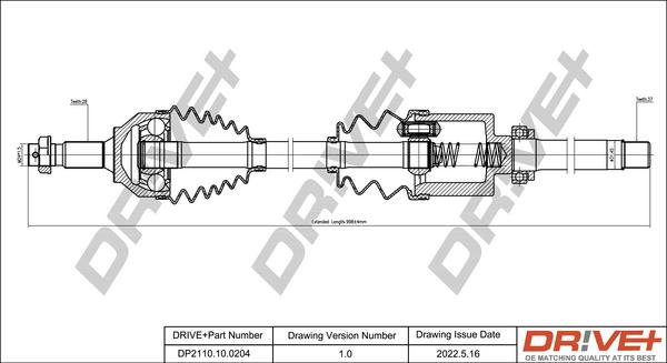 Dr!ve+ DP2110.10.0204 - Приводной вал autodnr.net