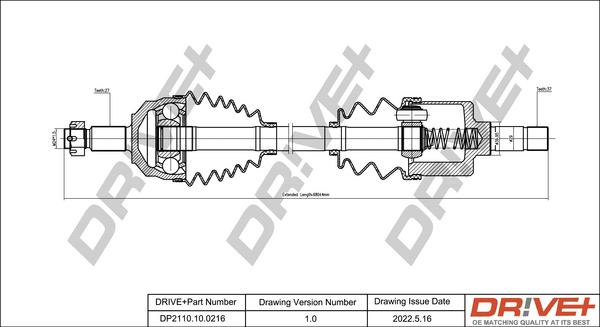 Dr!ve+ DP2110.10.0216 - Приводной вал autodnr.net