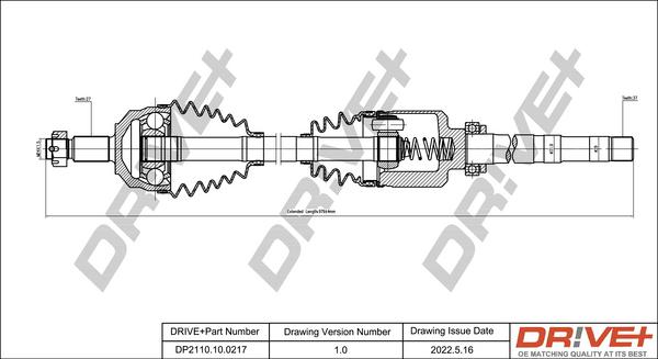 Dr!ve+ DP2110.10.0217 - Приводний вал autocars.com.ua