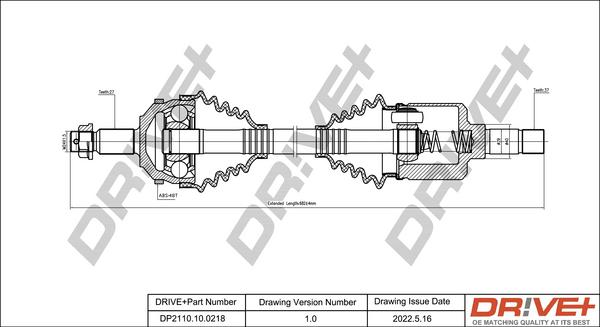 Dr!ve+ DP2110.10.0218 - Приводной вал autodnr.net