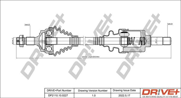 Dr!ve+ DP2110.10.0227 - Приводний вал autocars.com.ua