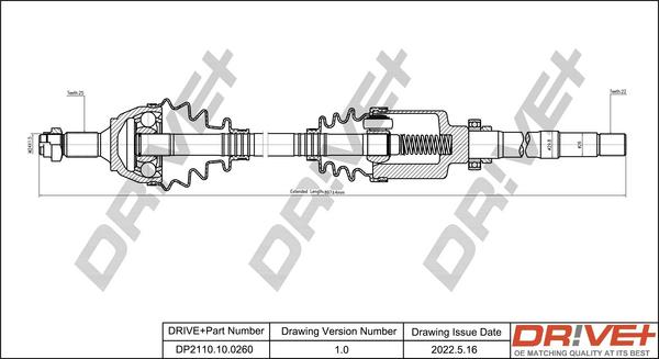 Dr!ve+ DP2110.10.0260 - Приводной вал autodnr.net